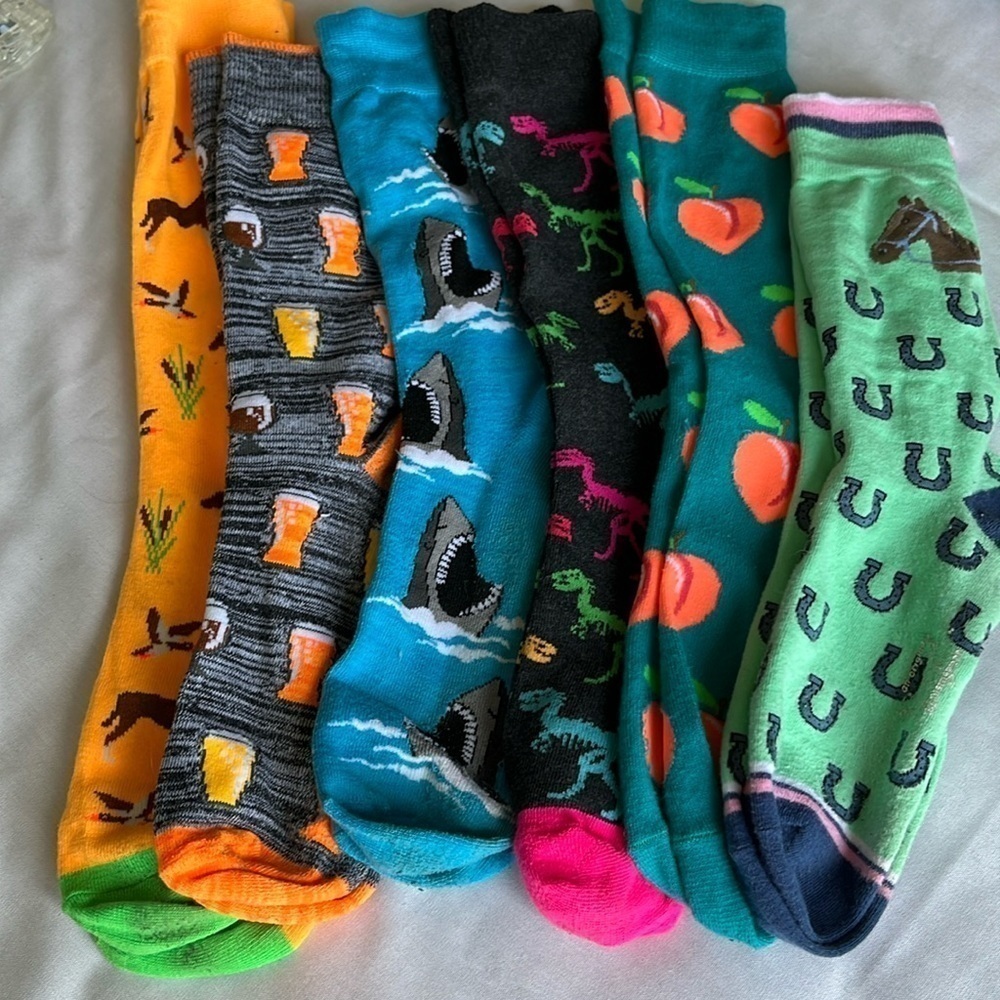 6 Pair /Bundle Assorted Funny Socks Unisex